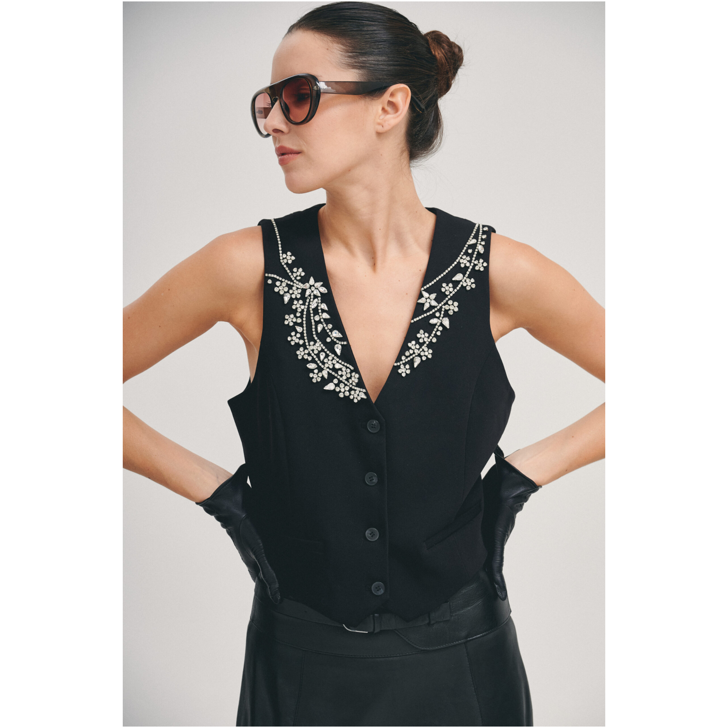 Chaleco Elizabeth negro